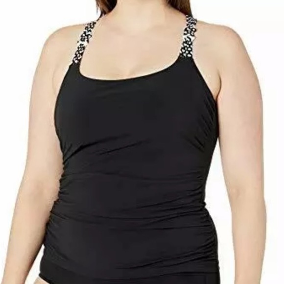 PROFILE by Gottex Novelty Strap Scoop Tankini Top - Picture 1 of 5